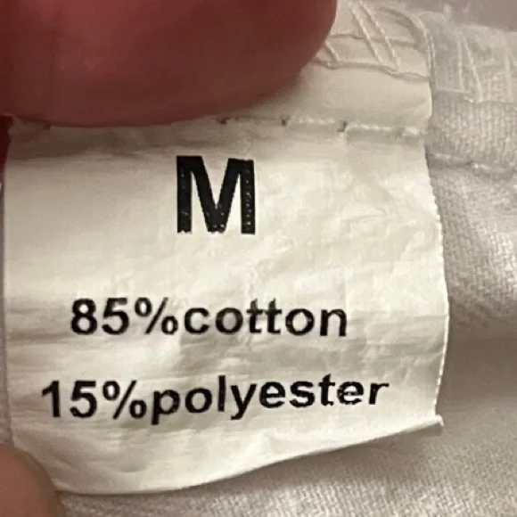 High Waist White Frayed Hem Women's Shorts Medium - Picture 13 of 13